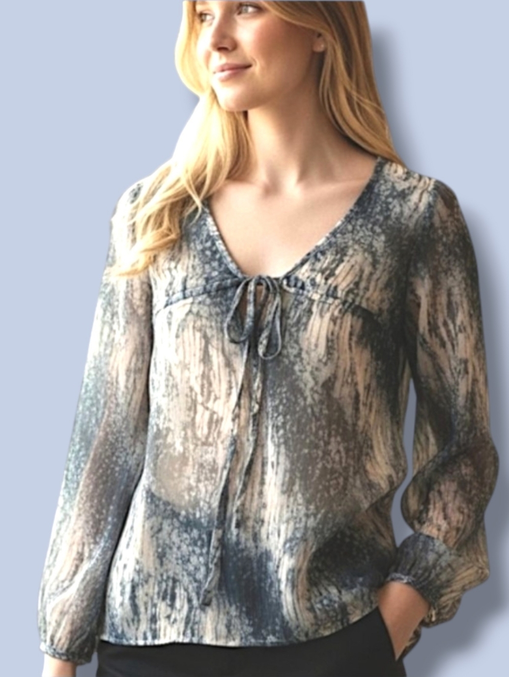 🤍4 For $20 Boutique Semi-Sheer Long Sleeve Top